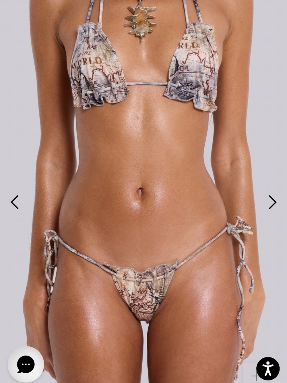 Jaded London Zaria Ruched Micro Bikini top & bottom (size uk 10) - Picture 3 of 5